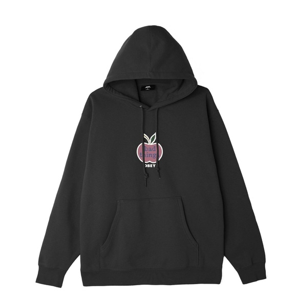 Obey Black Hoodie with Pink Graphic - Picture 1 of 2